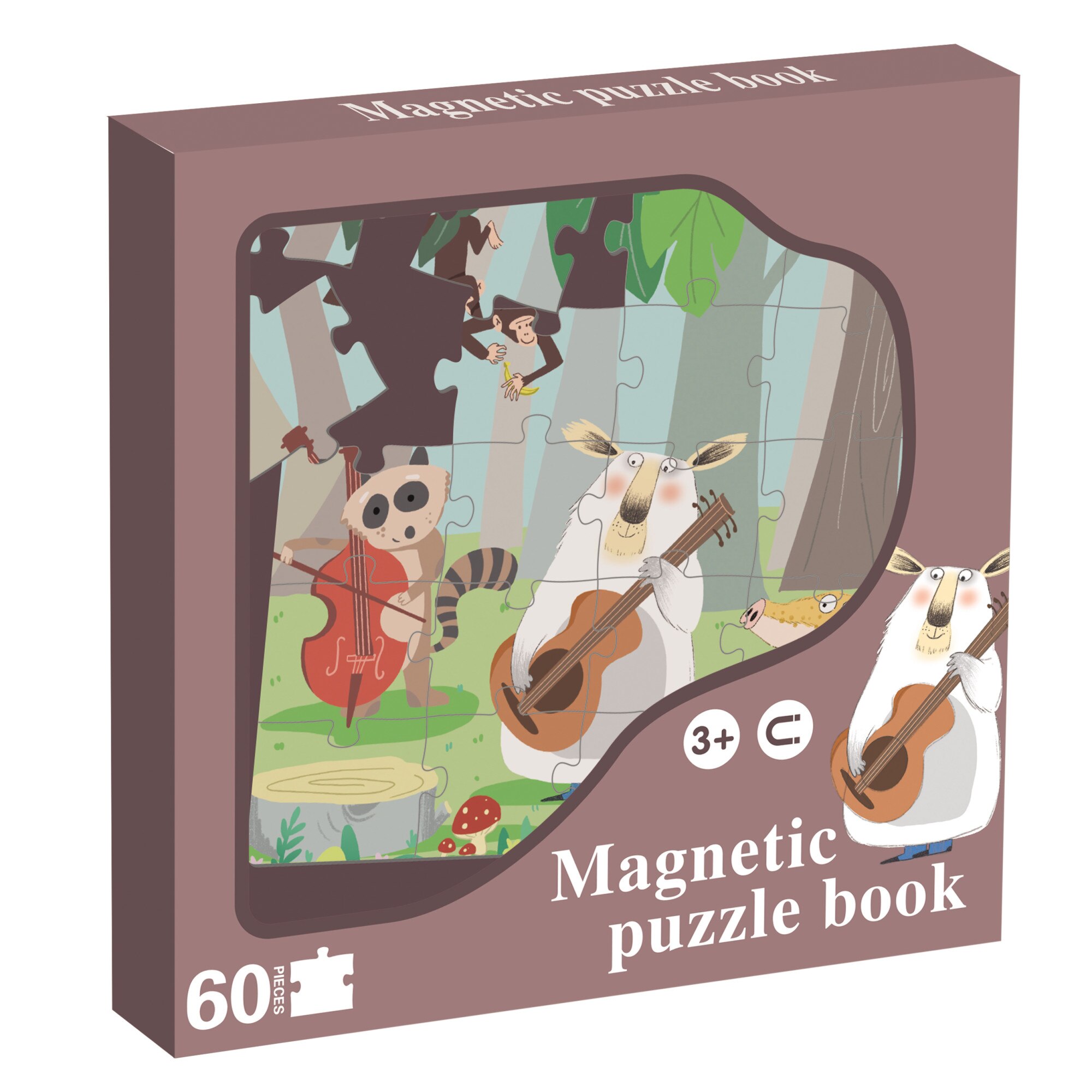 Joc magnetic Mappy - Petrecerea din padure, 60 piese