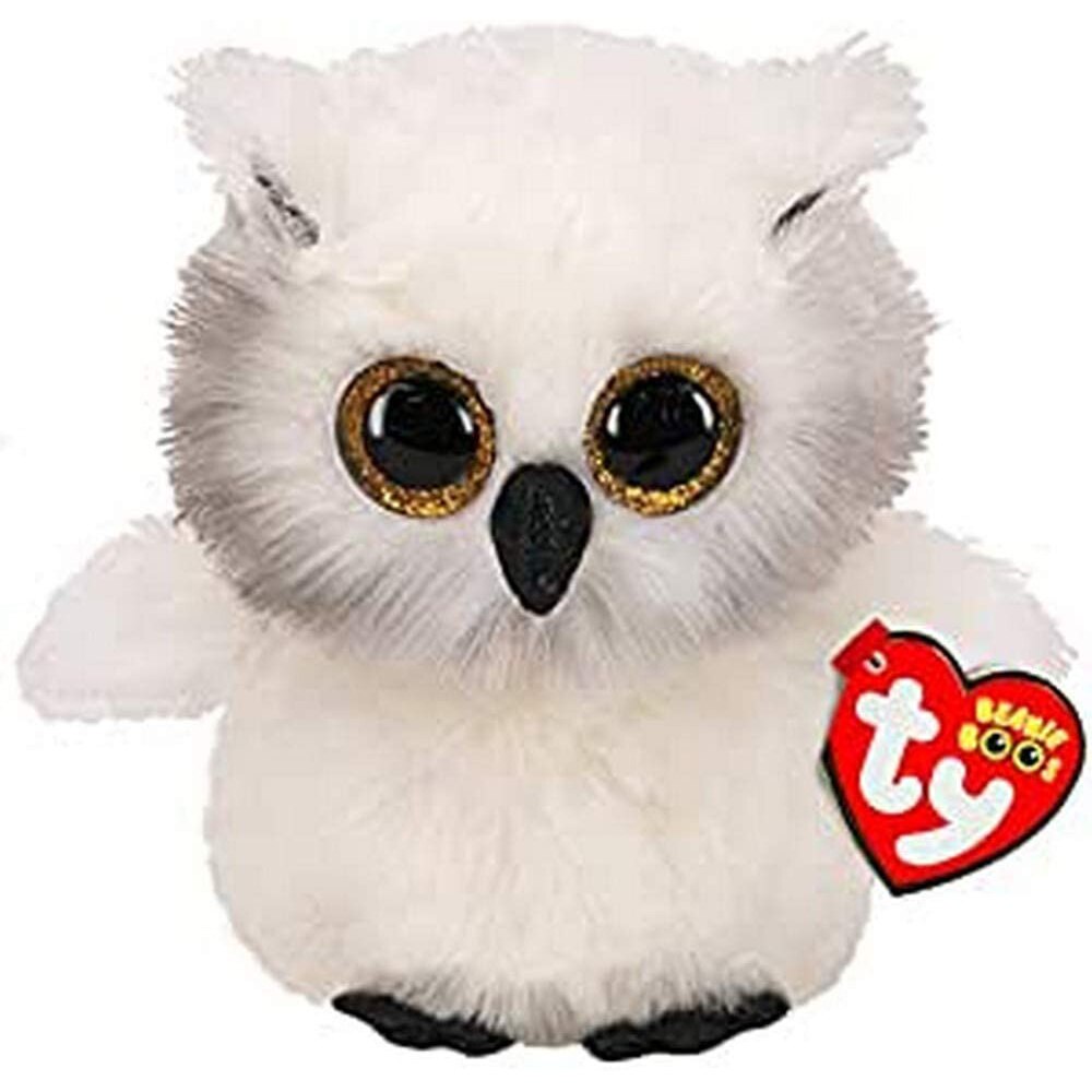 Jucarie de plus TY - Beanie Boos, Bufnita Austin, 24 cm