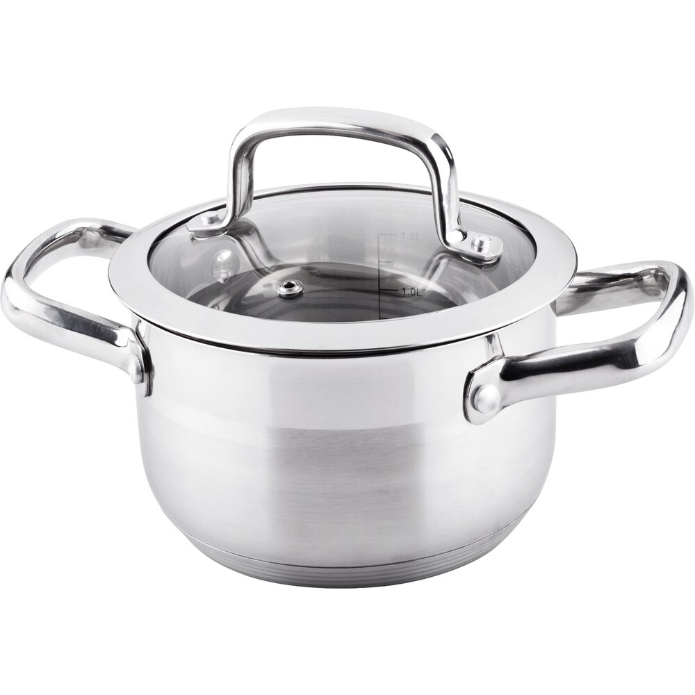 Oala cu capac Lamart din inox, inductie, 4.7L