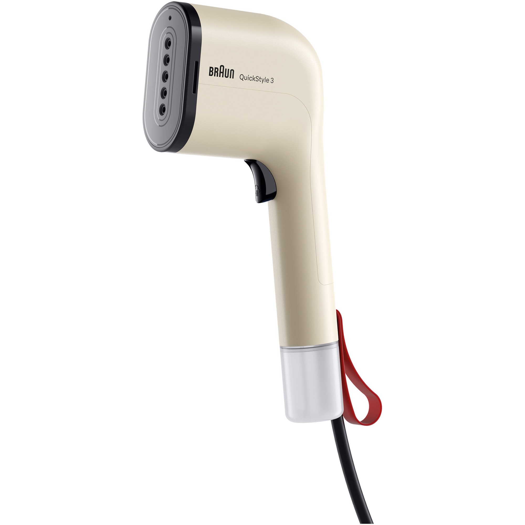 BRAUN GS3012BG vertical steam iron, 1100W, variable steam 20 g/min, removable tank 70 ml, FastSteam technology, iCare technology, fast heating 30 sec, travel case, lint accessory, beige