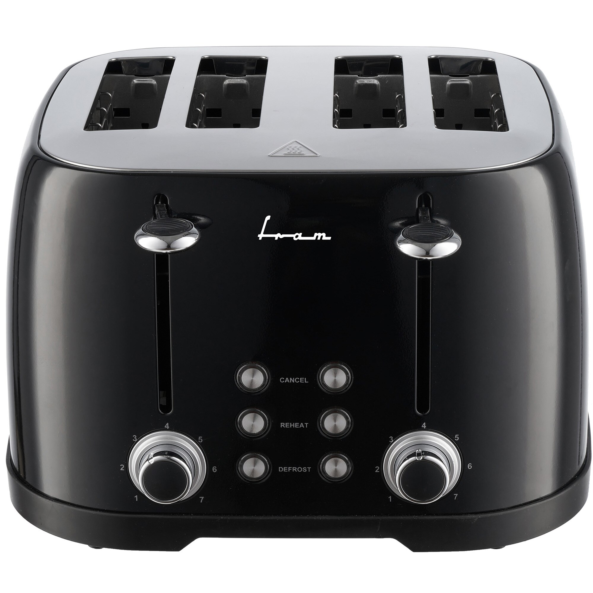 Toaster FRAM FTP800BK, 1600W, capacity 4 slices, 6 browning levels, Black