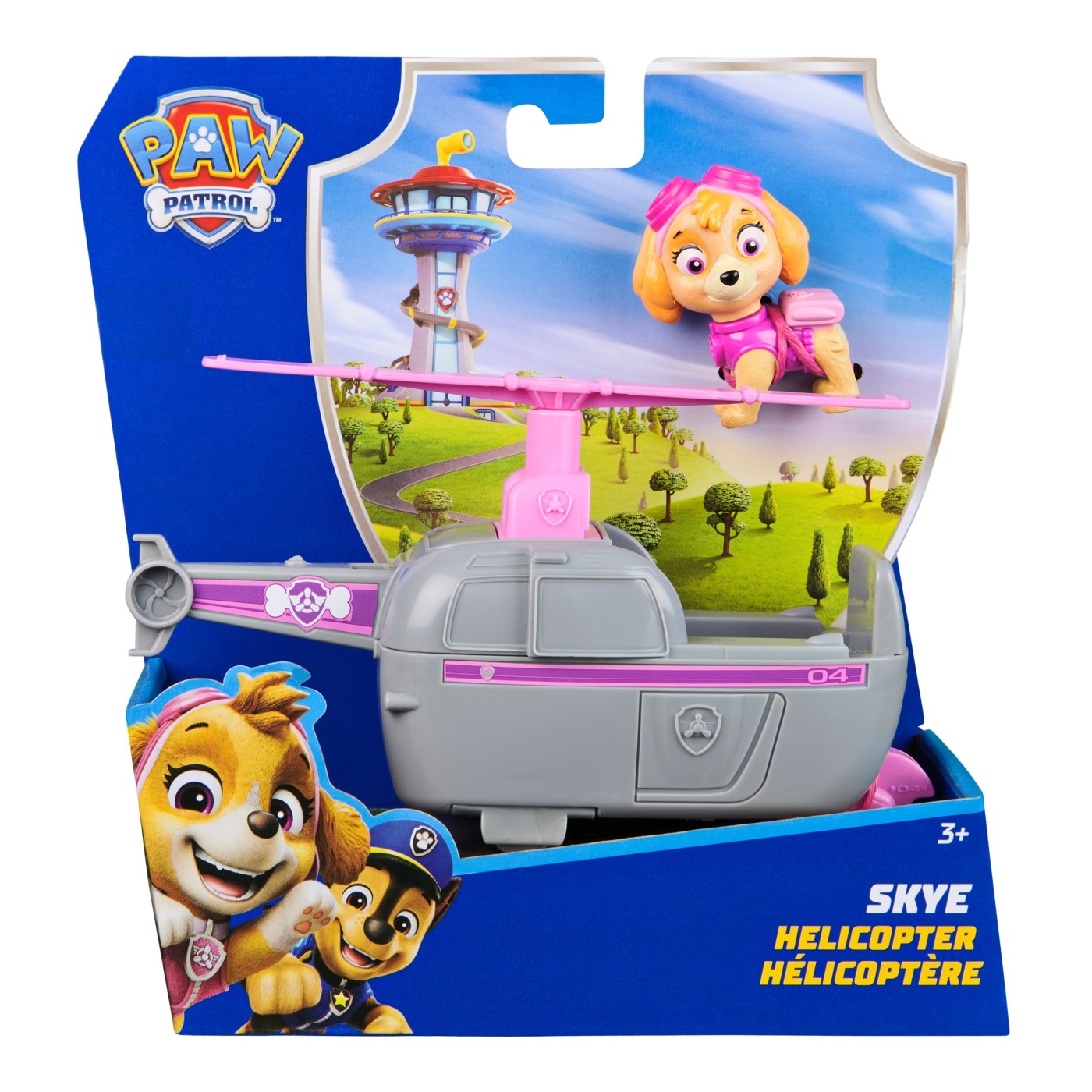 Set Vehicul de Baza Paw Patrol - Elicopter si Figurina Skye