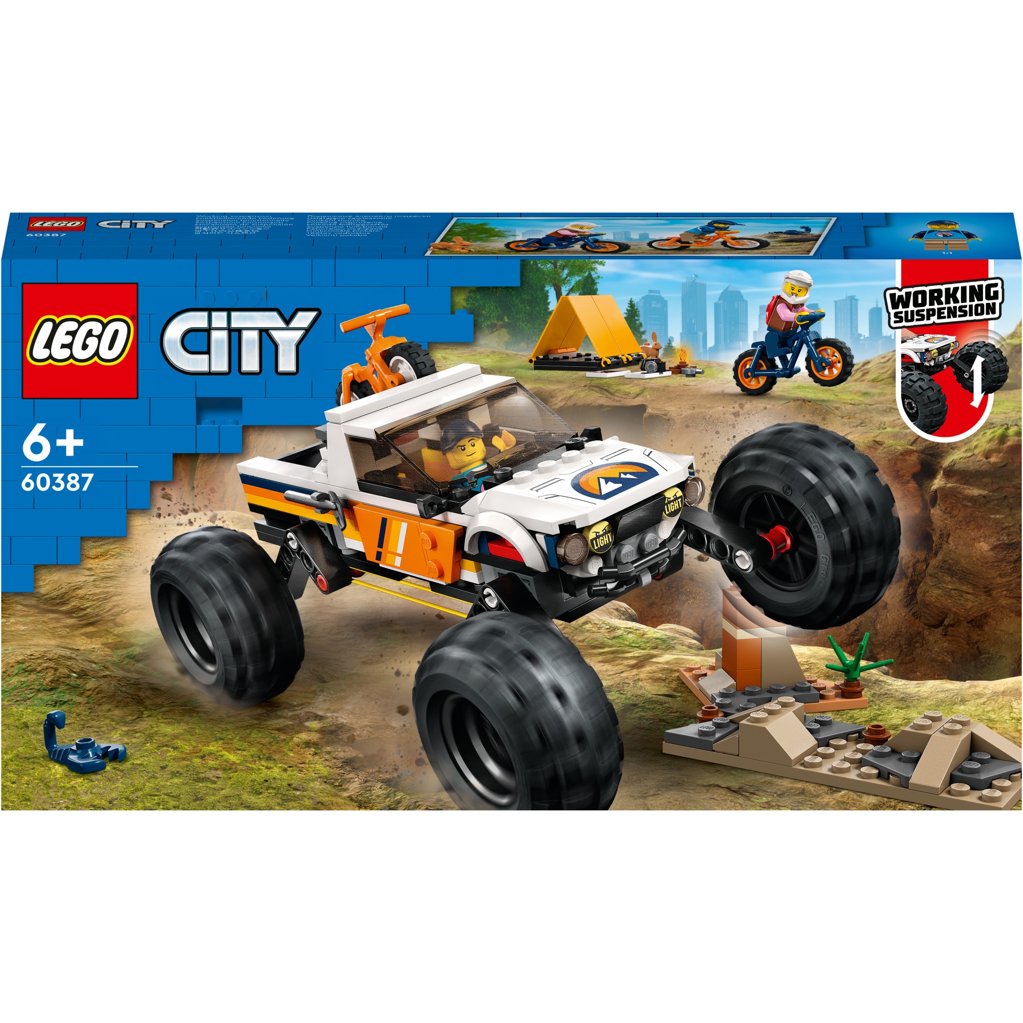 LEGO® City - Aventuri off road cu vehicul 4x4 60387, 252 piese