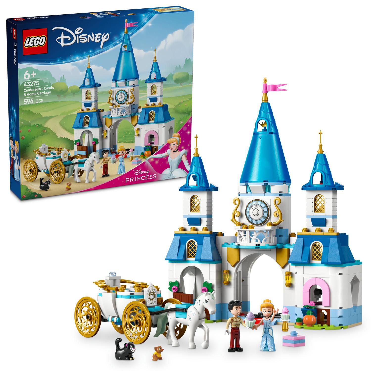 LEGO® Disney Princess™ - Cinderella's Castle and Carriage 43275, 596 pieces