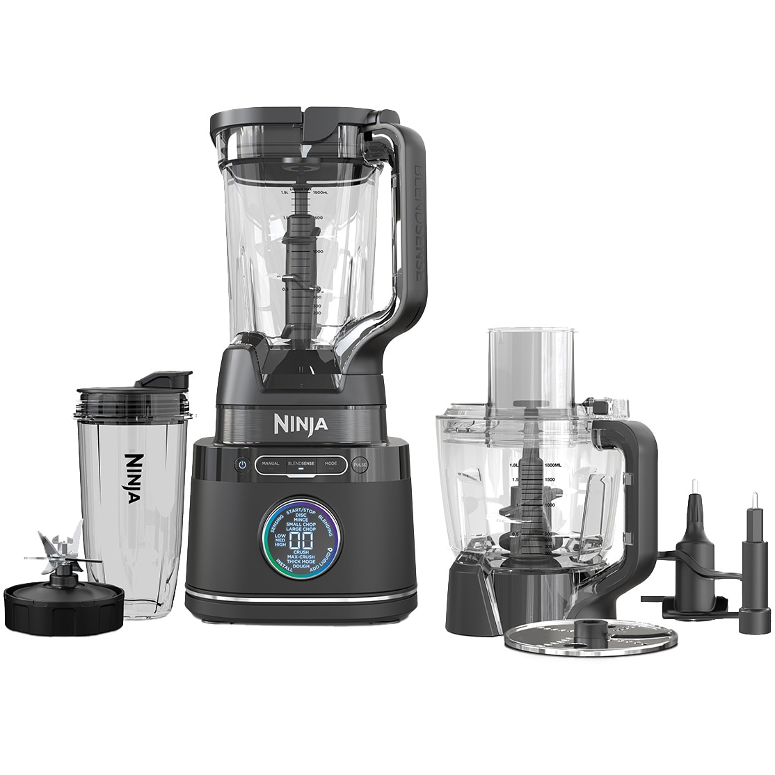 Ninja Detect Power Pro TB401EU Blender &amp; Food Processor, 1200W, 2.1L/ 1.8L/700ml, black