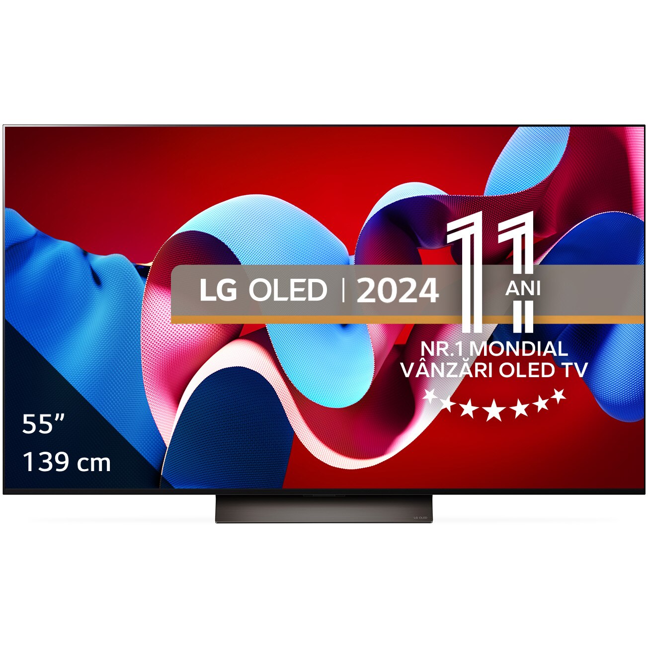 Televizor LG OLED evo 55C42LA, 139 cm, Smart, 4K Ultra HD, 100Hz, Clasa G (Model 2024)