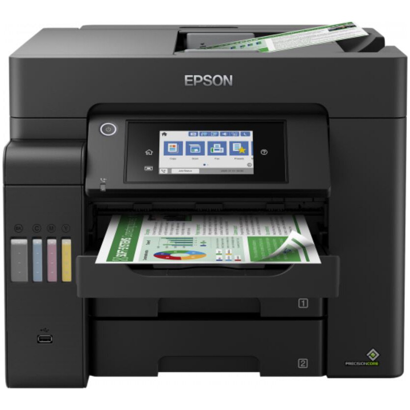 Multifunctional inkjet color CISS Epson EcoTank L6550, Duplex, ADF, Retea, Wireless, A4