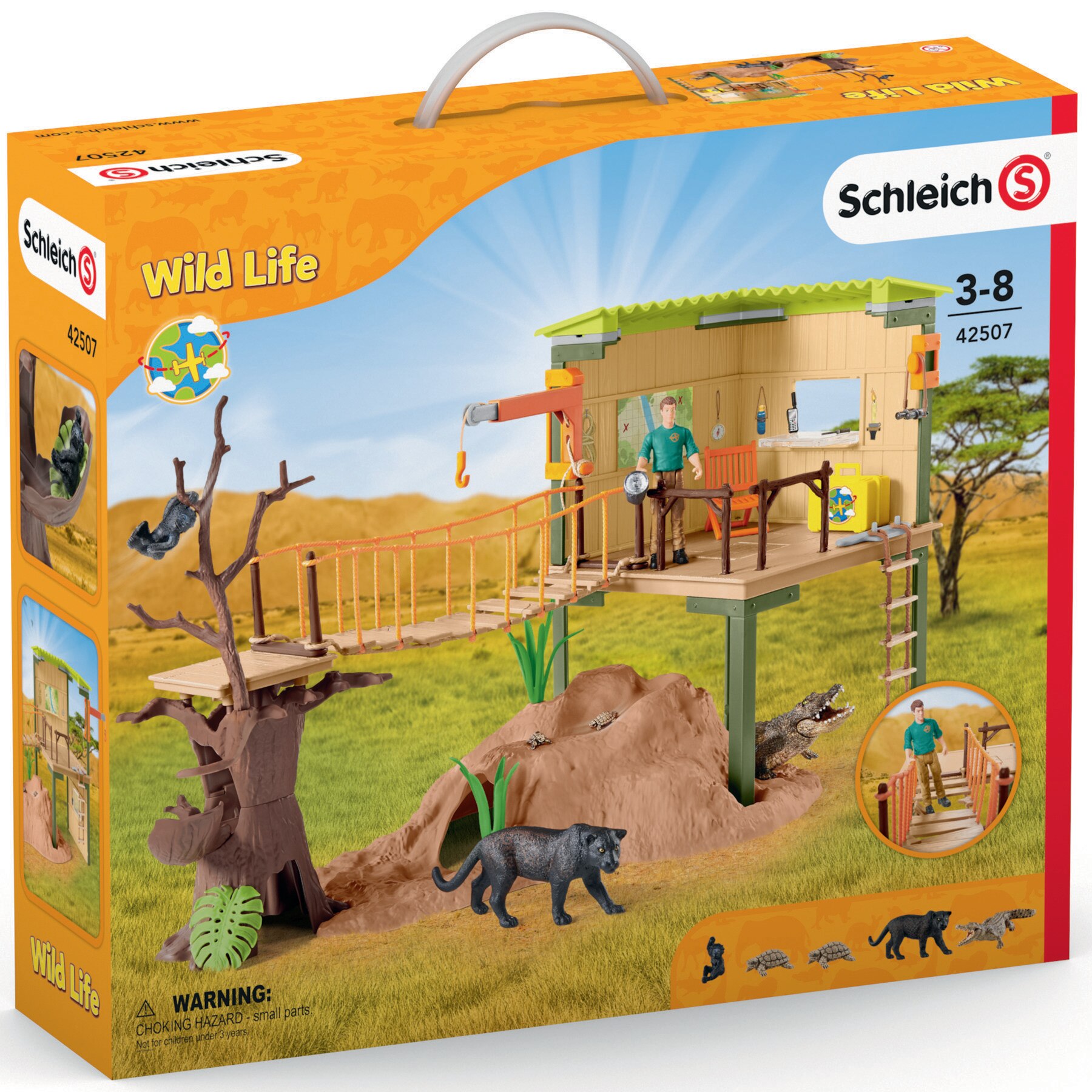 Set figurine Schleich, Wild Life, Statie de aventura viata salbatica