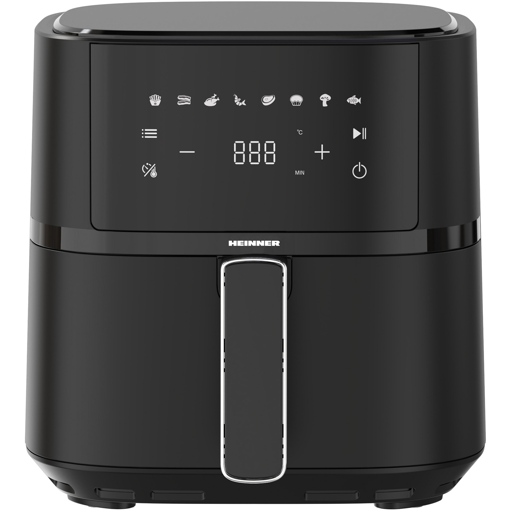 Heinner HAF-B4BK1500 hot air fryer, 1500w, basket capacity 4l, adjustable thermostat 80-200 degrees, digital display, Black