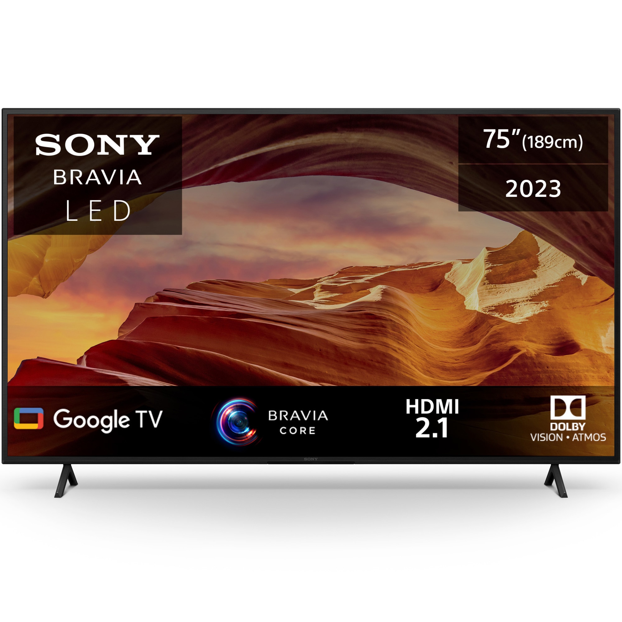 Televizor Sony BRAVIA LED 75X75WL, 189 cm, Smart Google TV, 4K Ultra HD, Clasa F