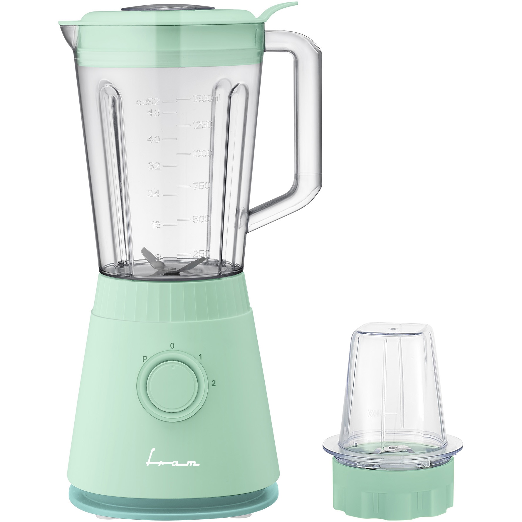 Fram FBL-R600GBL blender, 600W, 1.5L, grinder, 2 speeds + pulse, safety system, turquoise