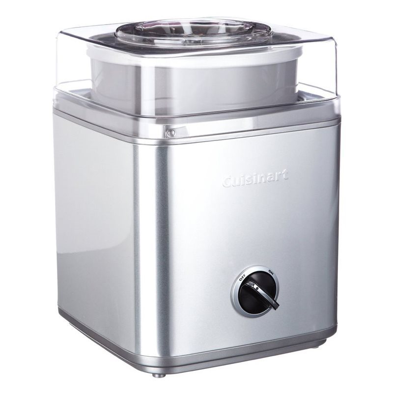 Cuisinart ICE30BCE ice cream maker, 25 W power, PFOA-free, 2 L, low energy consumption, preparation time 20-30 min (+ pre-freezing), Silver