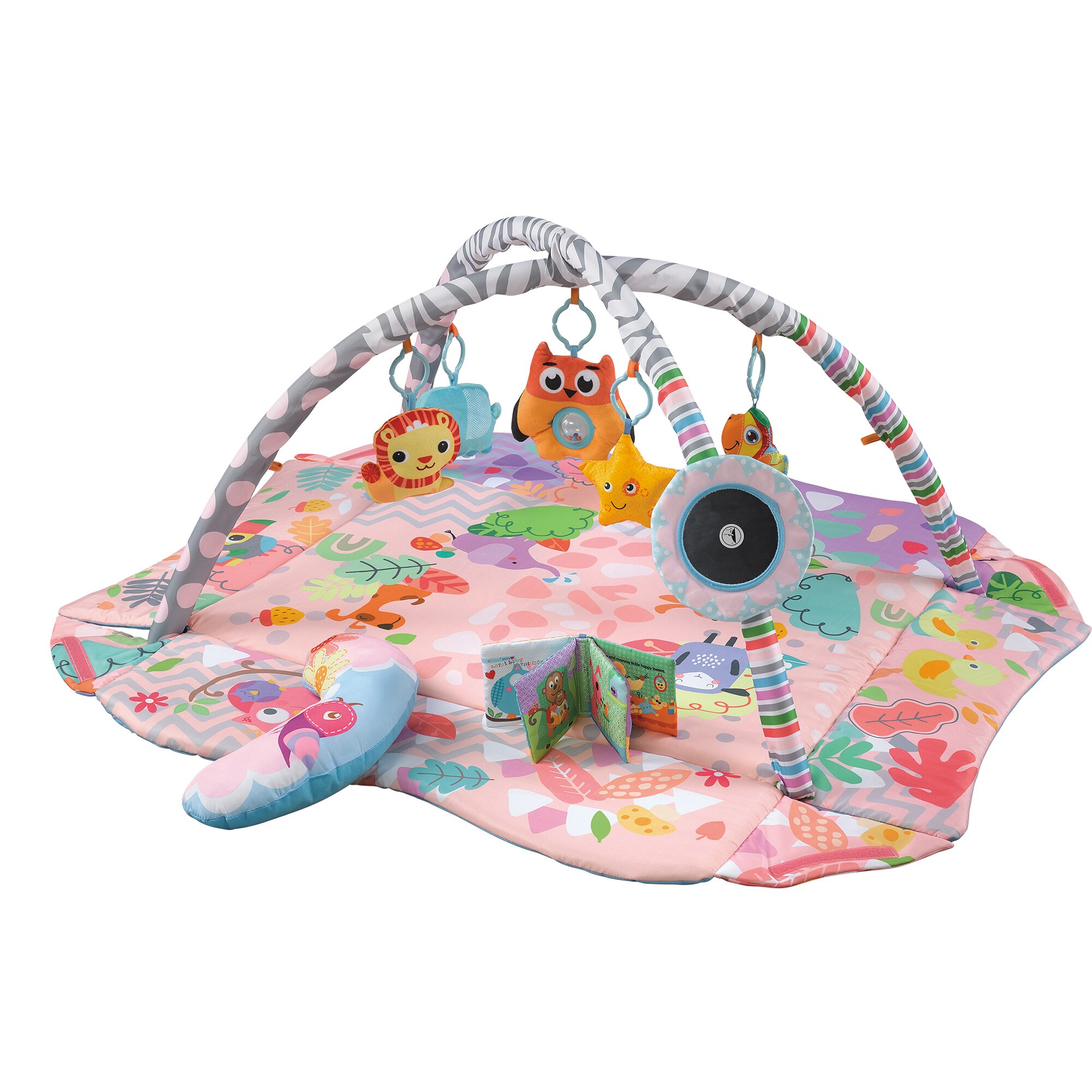 Salteluta interactiva Mappy cu arcada si protectii laterale