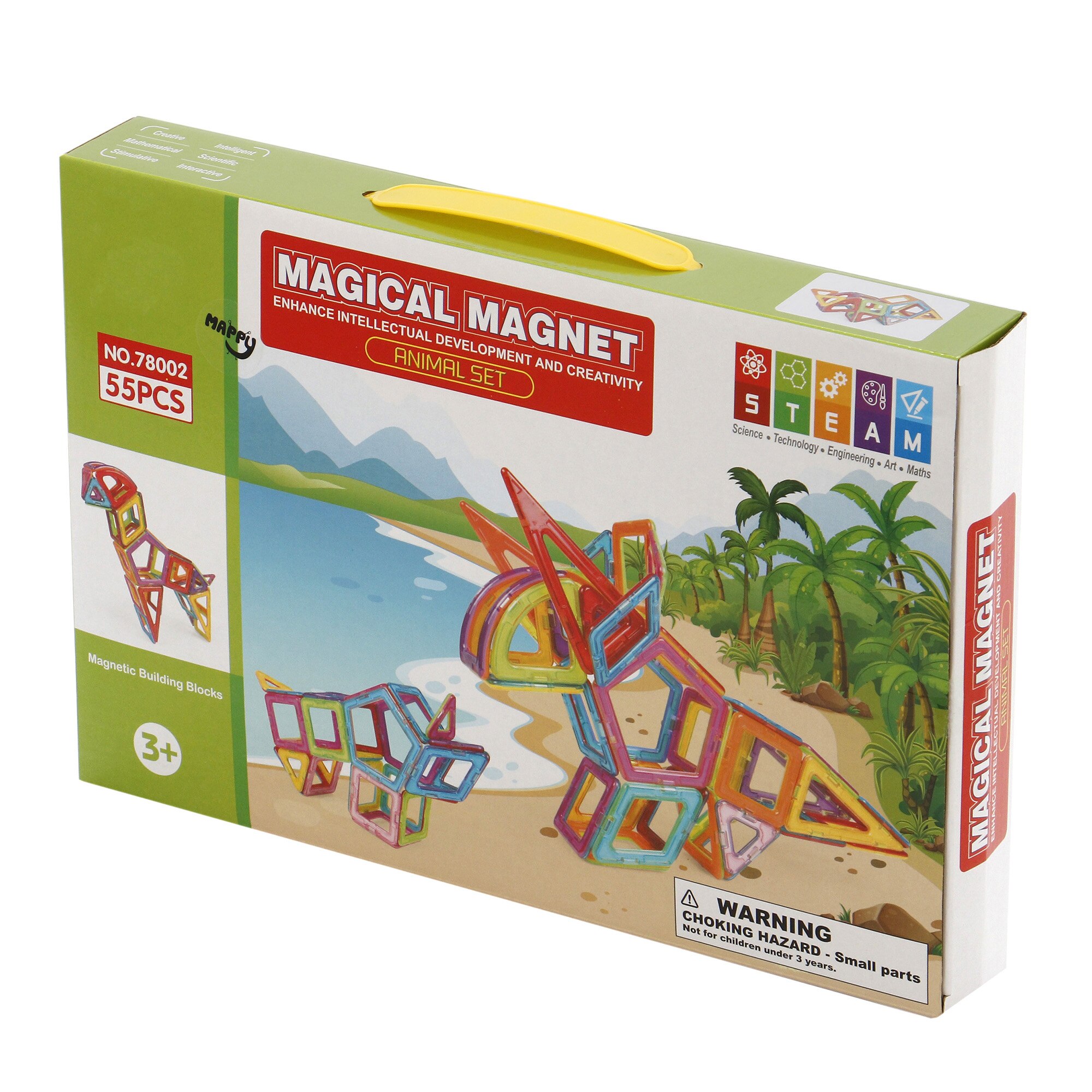 Set de constructie Mappy Magical Magnet Animal Set, 55 piese