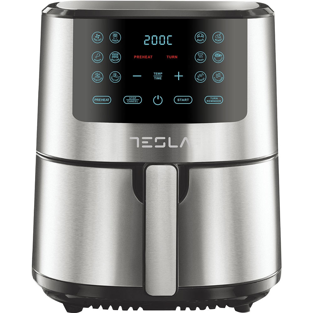 Tesla AF501BX hot air fryer, 5 L, 1300W, Digital panel, 12 programs, Stainless steel