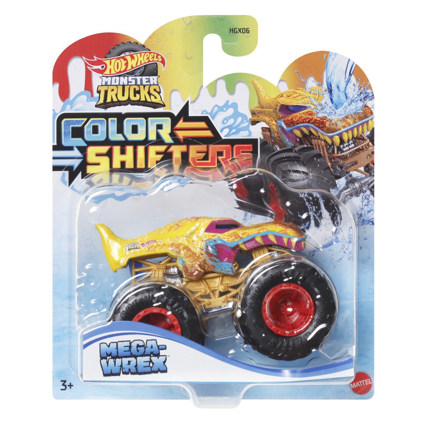 Masinuta Hot Wheels Monster Trucks - Color Shifters, Mega Wrex, 1:64