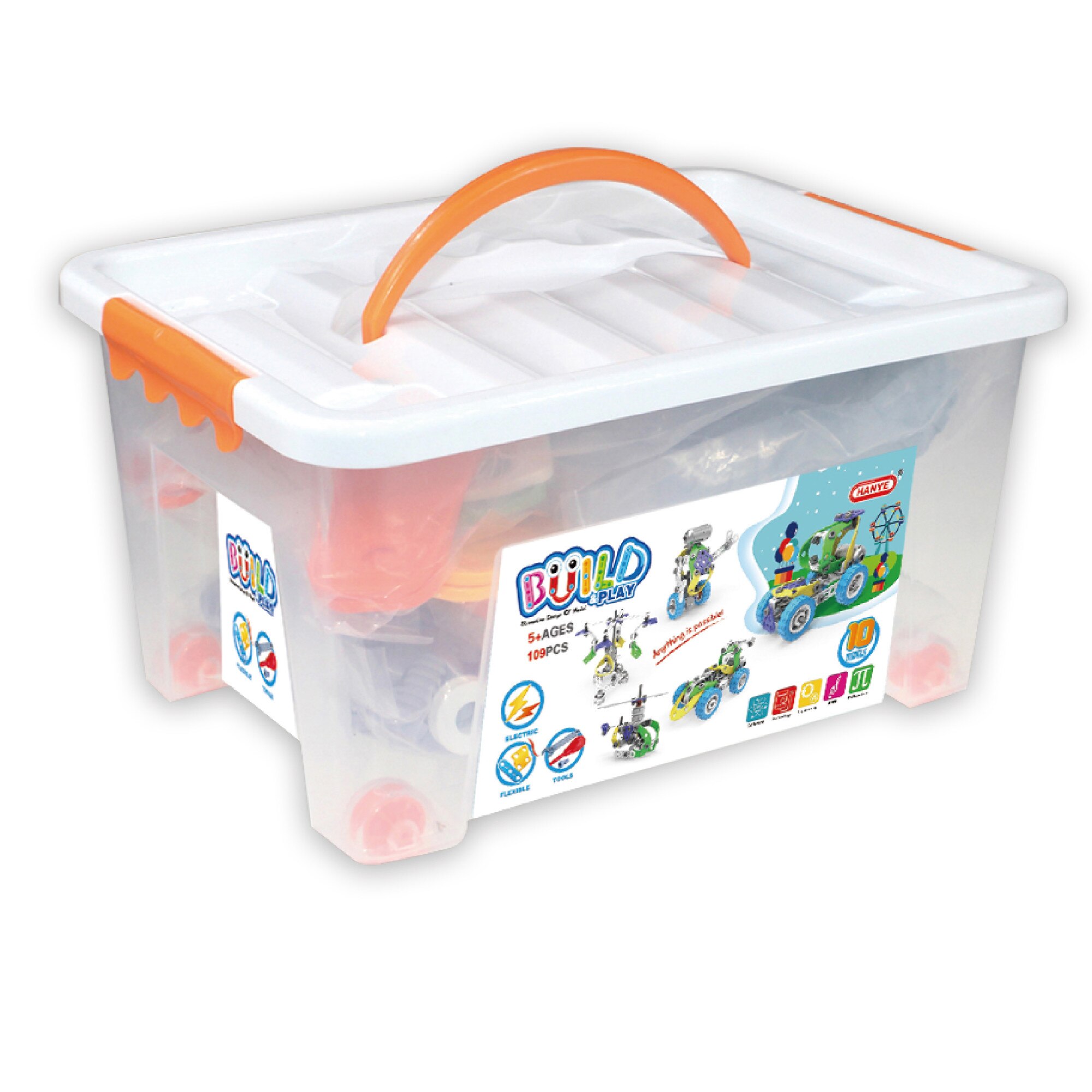 Set de constructie Mappy Build&Play - STEAM, 5 in 1, 109 piese, EM7786