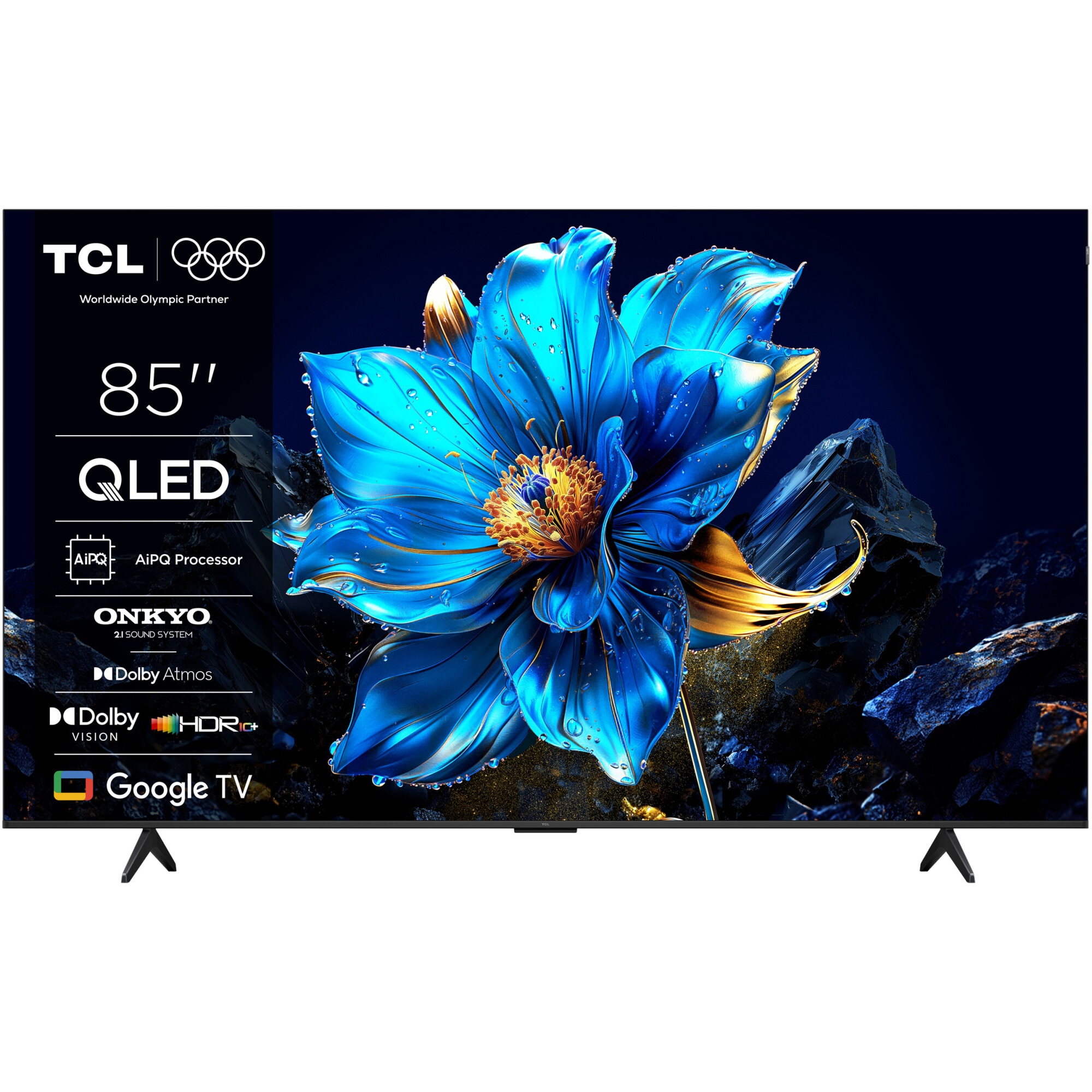 Televizor TCL QLED 85P7K, 214 cm, Smart Google TV, 4K Ultra HD, Clasa F (Model 2025)