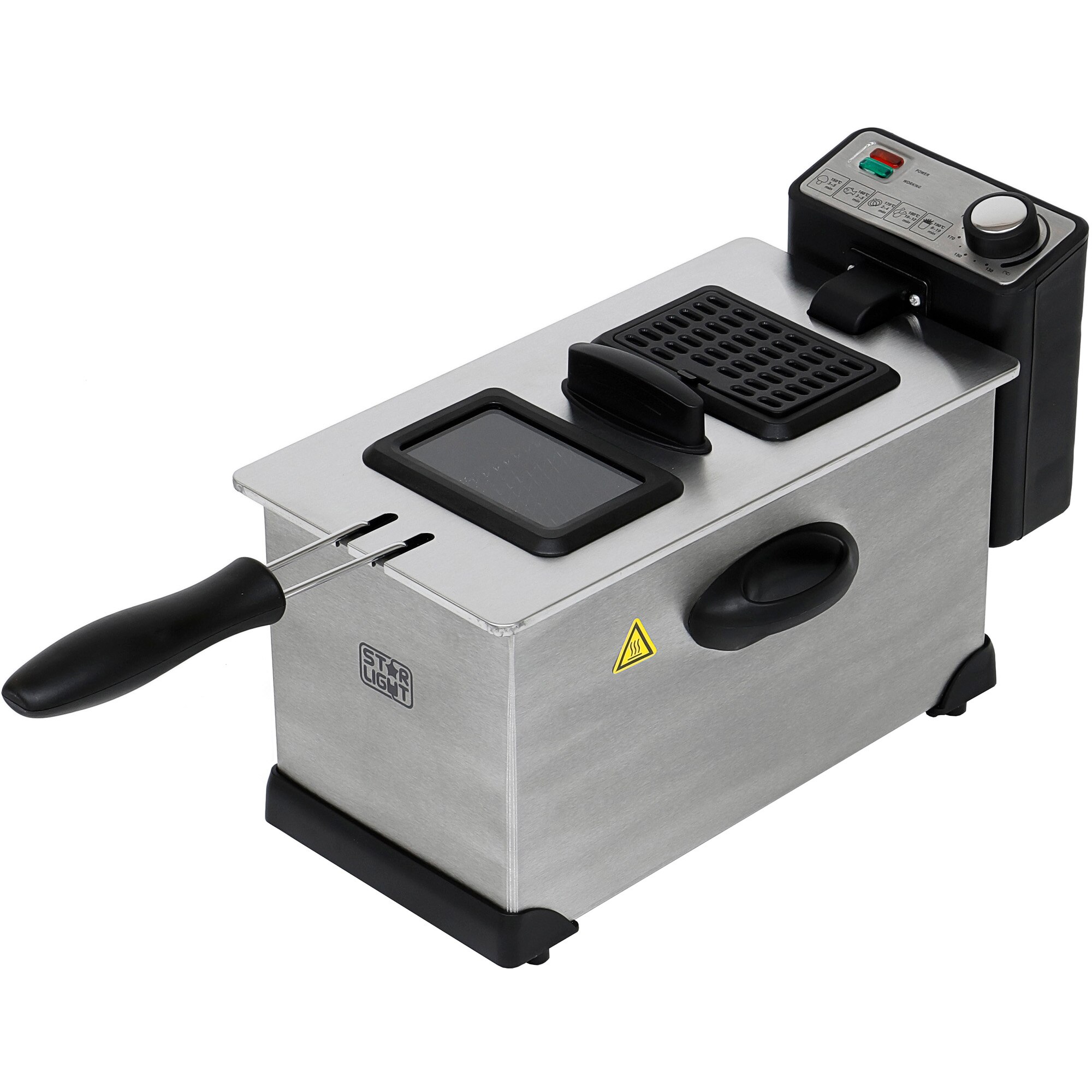 Star-Light OFB-3020SS Deep Fryer, 2000W, 3L, Adjustable Thermostat, Stainless Steel