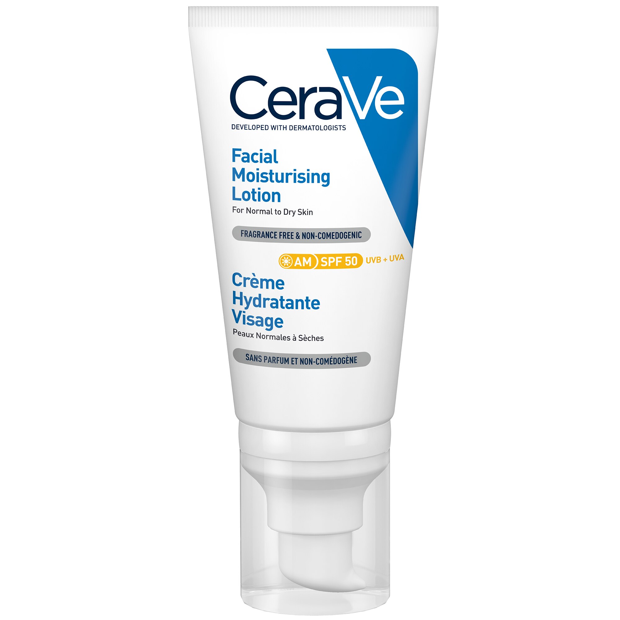 CeraVe Face Moisturizer SPF 50 Normal-Dry Skin, 52 ml