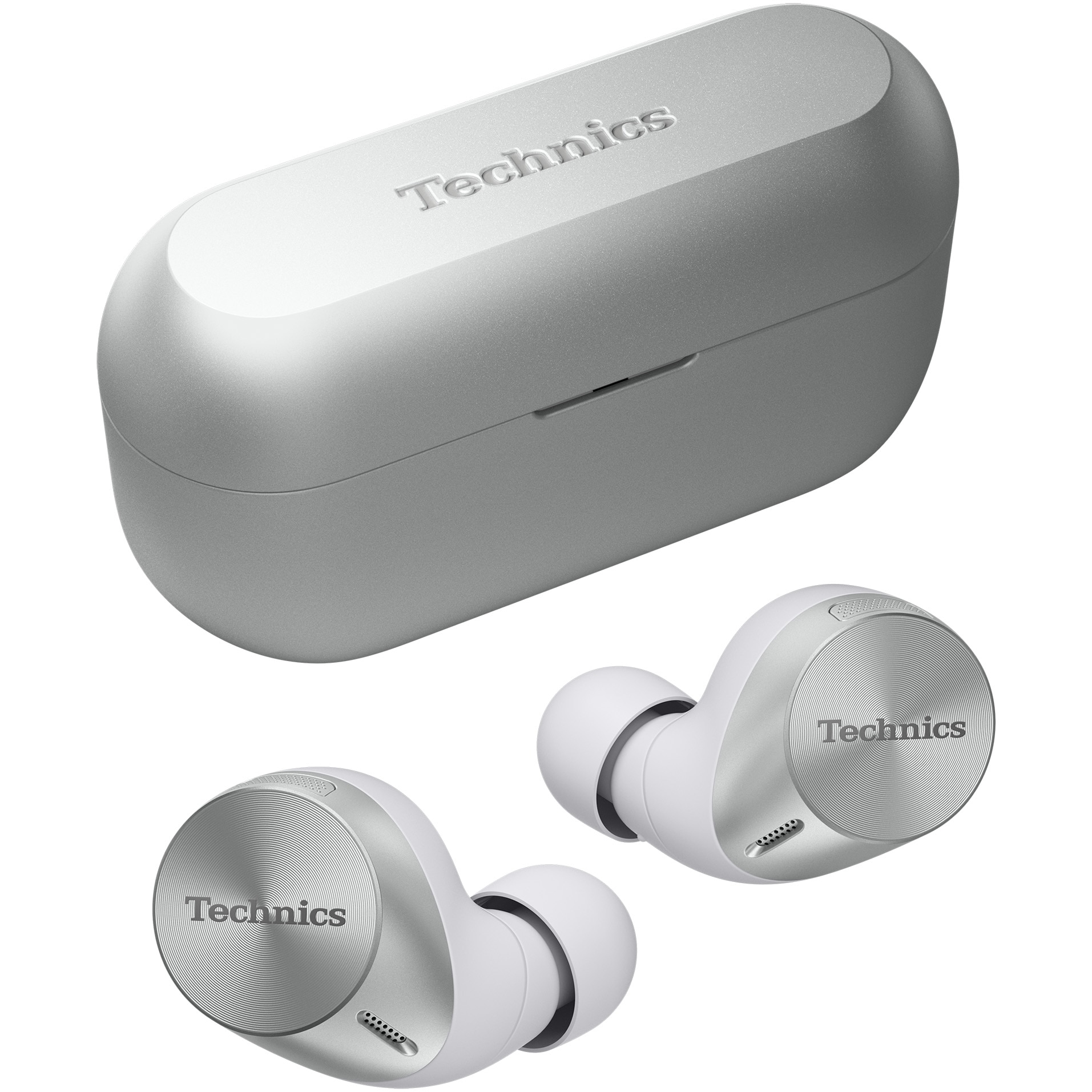 In-Ear Headphones Technics EAH-AZ60M2ES, True Wireless, Hybrid Noise Cancelling, Multipoint, Alexa built-in, JustMyVoice, Autonomy 25 hours, Driver 8 mm, Silver