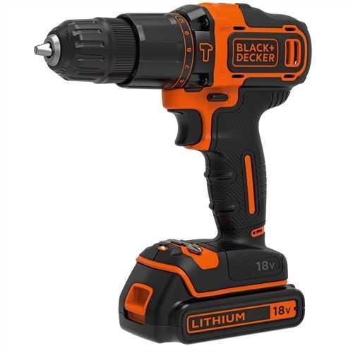 Black&amp;Decker BDCHD18KB cordless impact drill, 18 V, 2 x 1.5Ah batteries