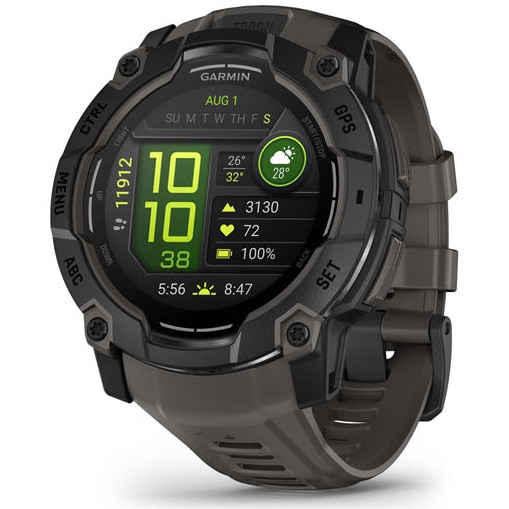 Garmin Instinct 3 Smartwatch, 45mm, AMOLED, Black, Black strap
