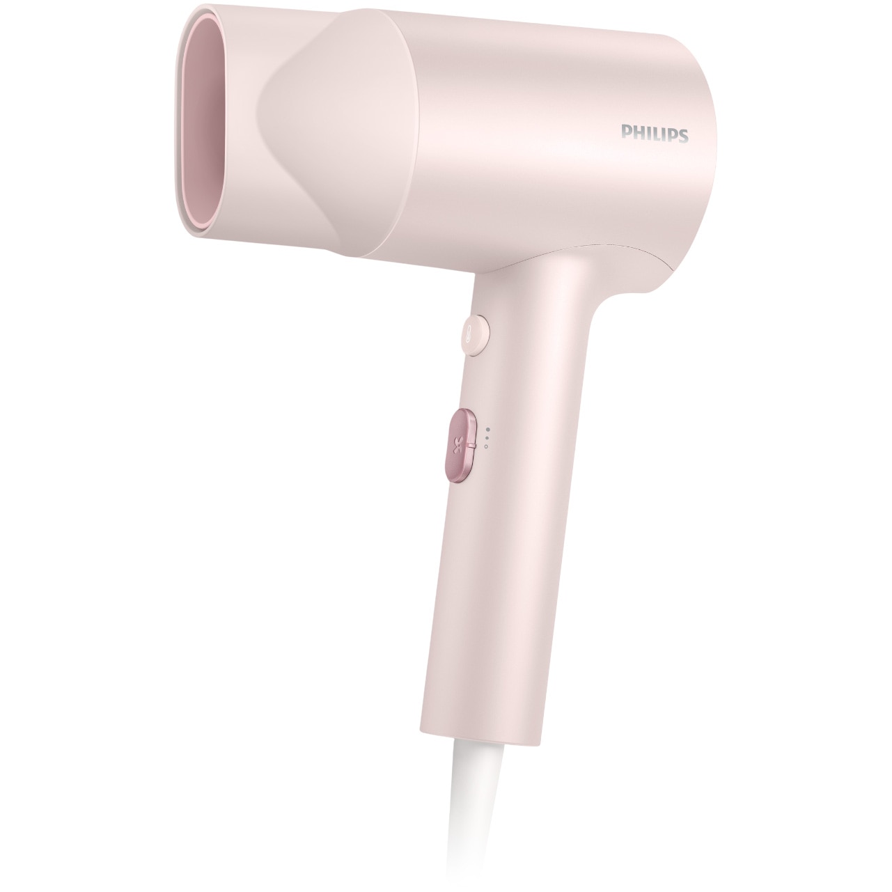 Philips BHD321/50 hair dryer, 1600W, ion care, 2 speed settings, 2 temperature settings, styling head, Pink