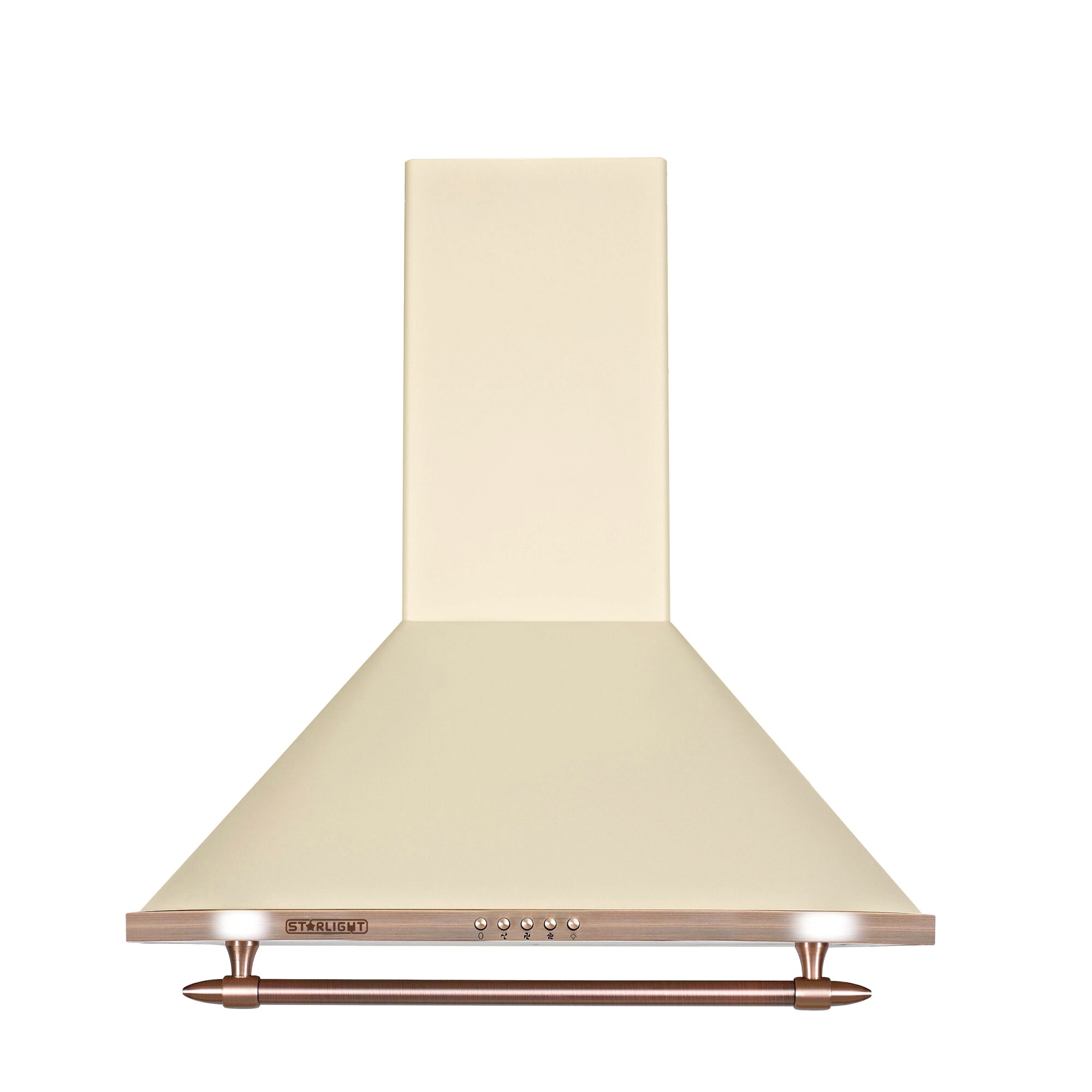 Hota incorporabila decorativa Star-Light HAD-100RETRO, Putere absortie 536.5 mc/h, 3 trepte de putere, 1 motor, 60cm, Crem