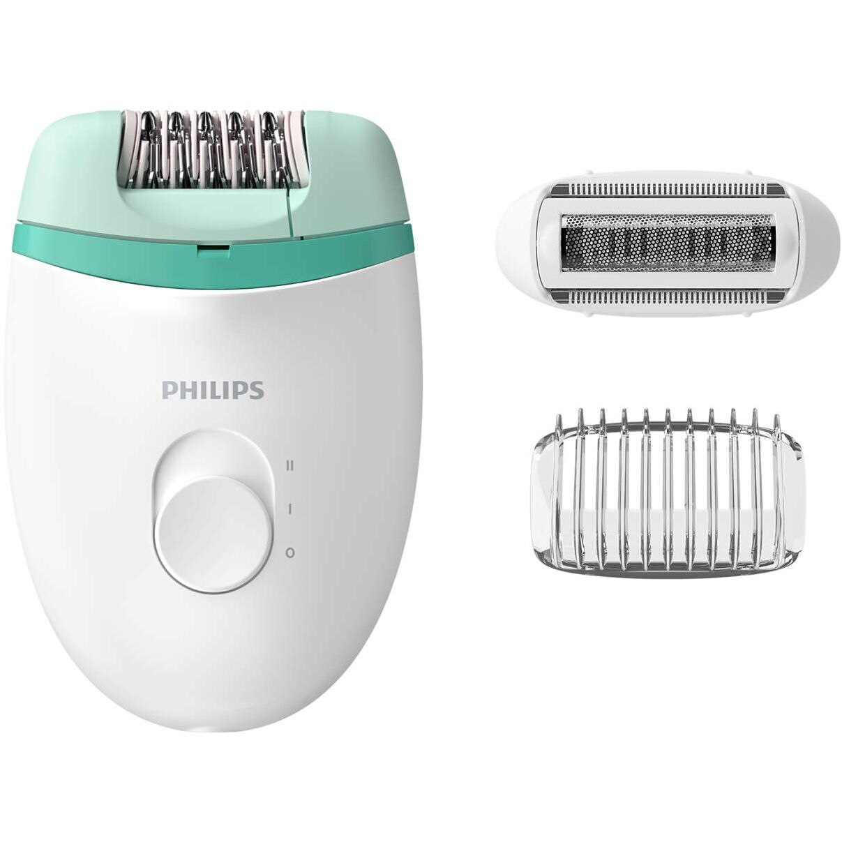 Epilator Philips Satinelle BRE24500, 2 speeds, washable epilator head, 2 accessories, White