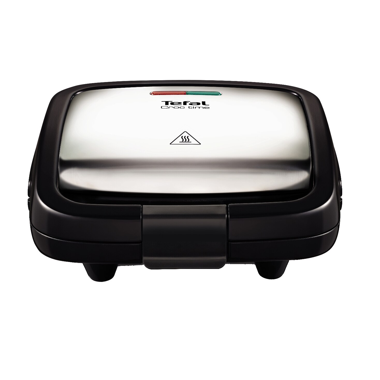 Sandwich Maker Tefal Croc Time SM193D34, 700 W, thermally insulated handle, InoxBlack