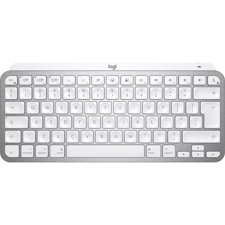 Tastatura Logitech MX Keys Mini pentru Mac, Bluetooth, US INTL layout, Pale Grey