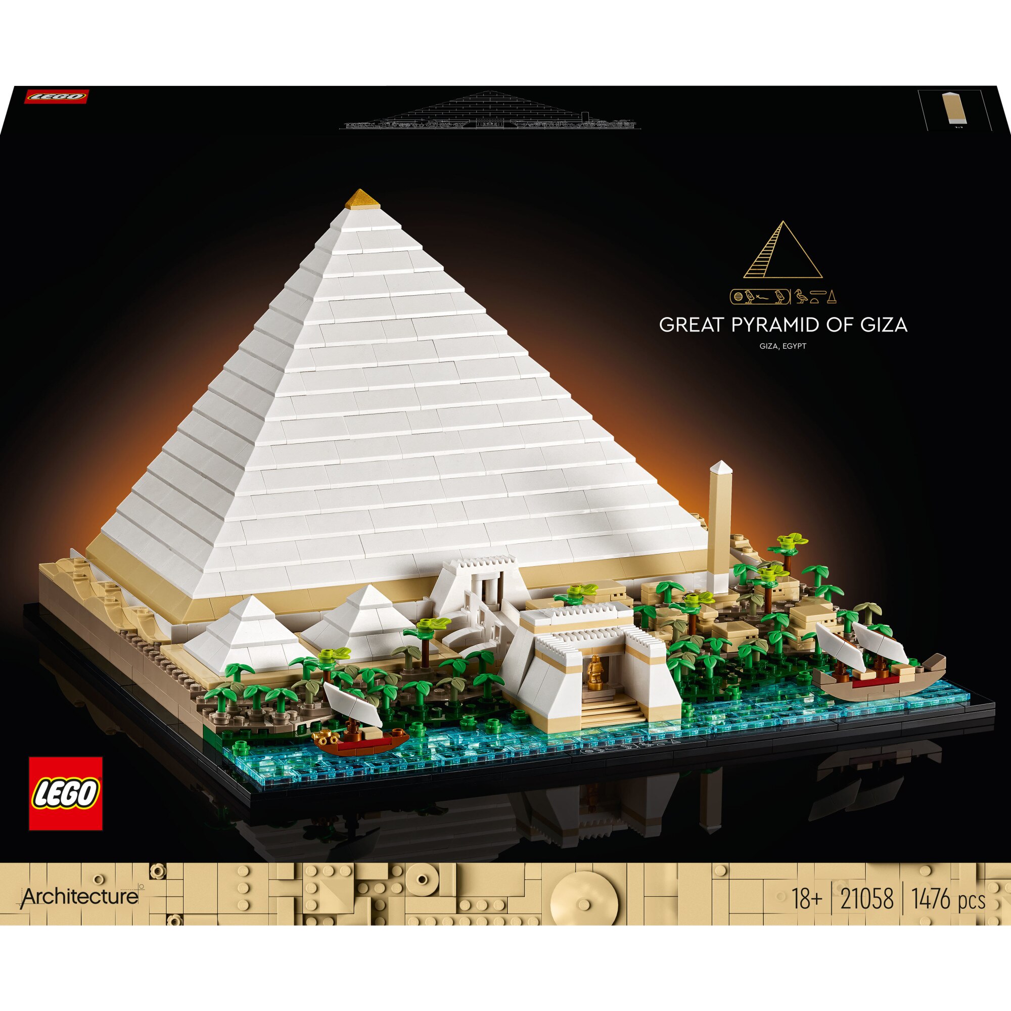 LEGO® Architecture - Great Pyramid of Giza 21058, 1476 pieces