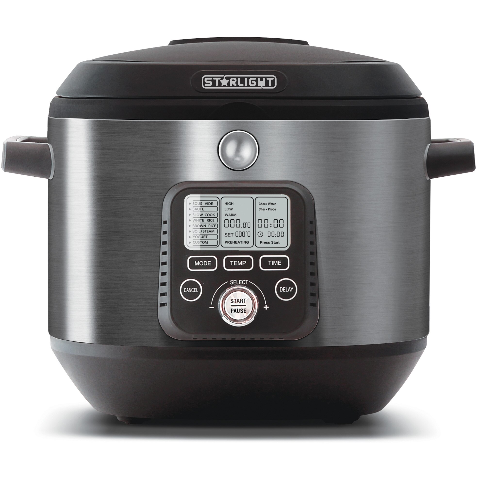 Star-Light SOUS VIDE Multicooker MCB-612VBL, 1200W, 5.5l, Digital Control, 8 Cooking Functions, Non-stick Pot, SOUS VIDE Grill, Spoon, Measuring Cup, Black