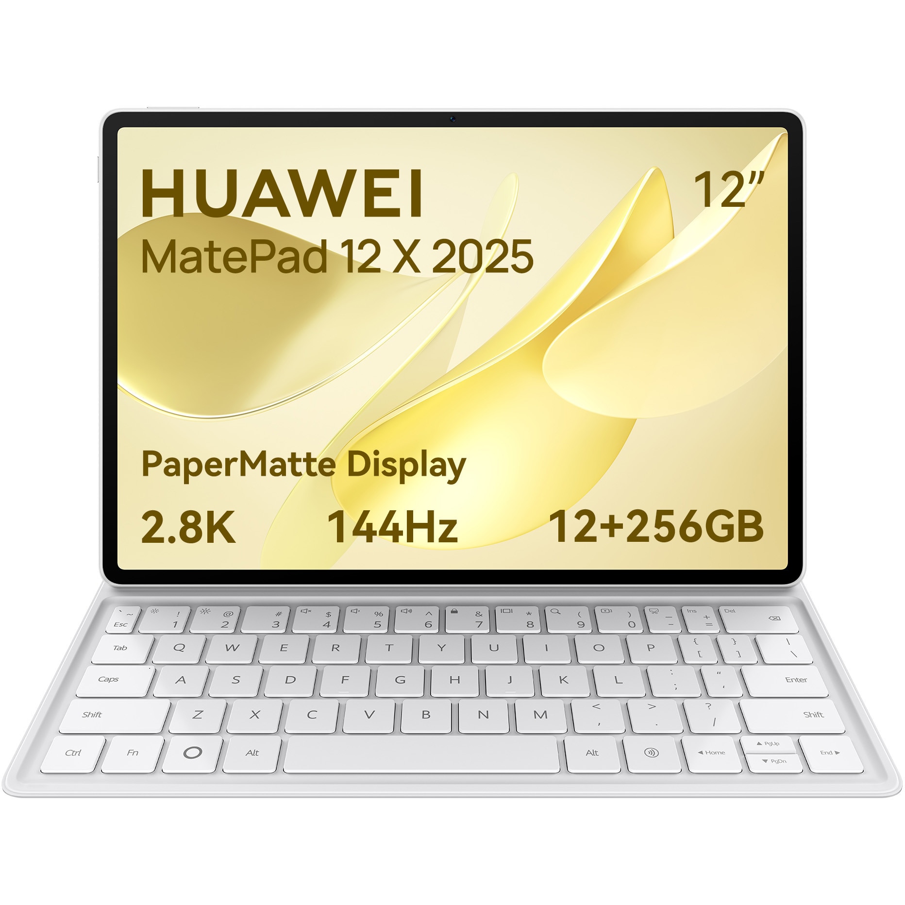 Tablet Huawei MatePad 12 X 2025, PaperMatte Edition, 12", 12GB RAM, 256GB, White + Huawei Keyboard