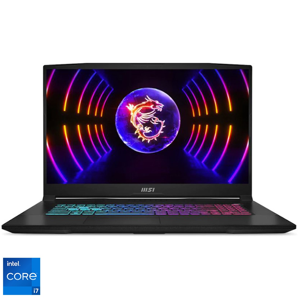 Laptop Gaming MSI Katana 15 B13VEK cu procesor Intel® Core™ i7-13620H pana la 4.9 GHz, 15.6", Full HD, IPS, 144Hz, 16GB, 1TB SSD, NVIDIA® GeForce RTX™ 4050 6GB GDDR6, No OS, Black
