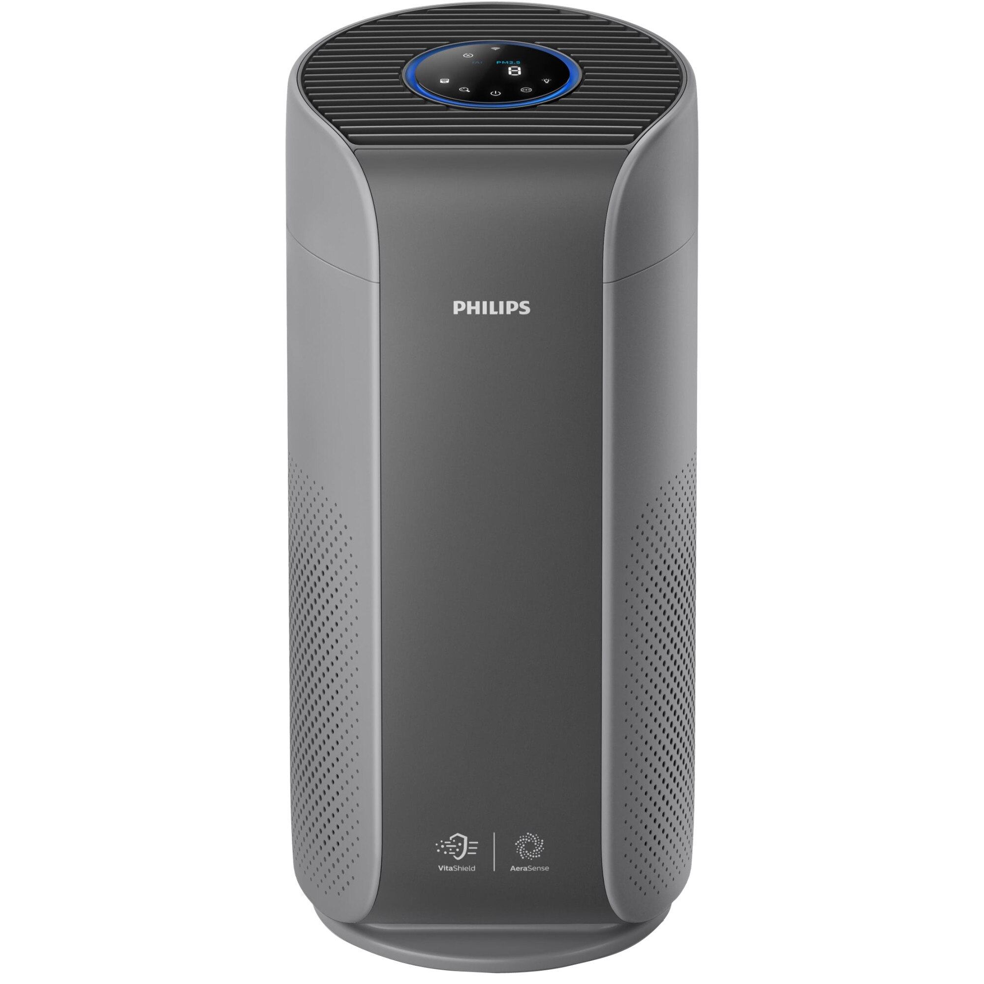 Purifier Philips AC295953, CADR 330 m3h, AeraSense, VitaShield, Touch panel, Bluetooth, Gray
