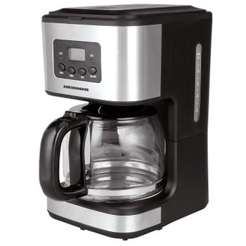 Cafetiera digitala Heinner HCM-D915, 900W, 1.5L, Timer, LCD, Negru-Inox