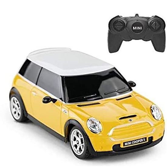 Masinuta Rastar RC - Mini Cooper, galben, 1:24