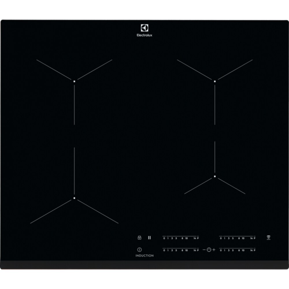 Plita incorporabila Electrolux EIT61443B, Inductie, 4 zone de gatit, Touch control, 60 cm, Sticla neagra