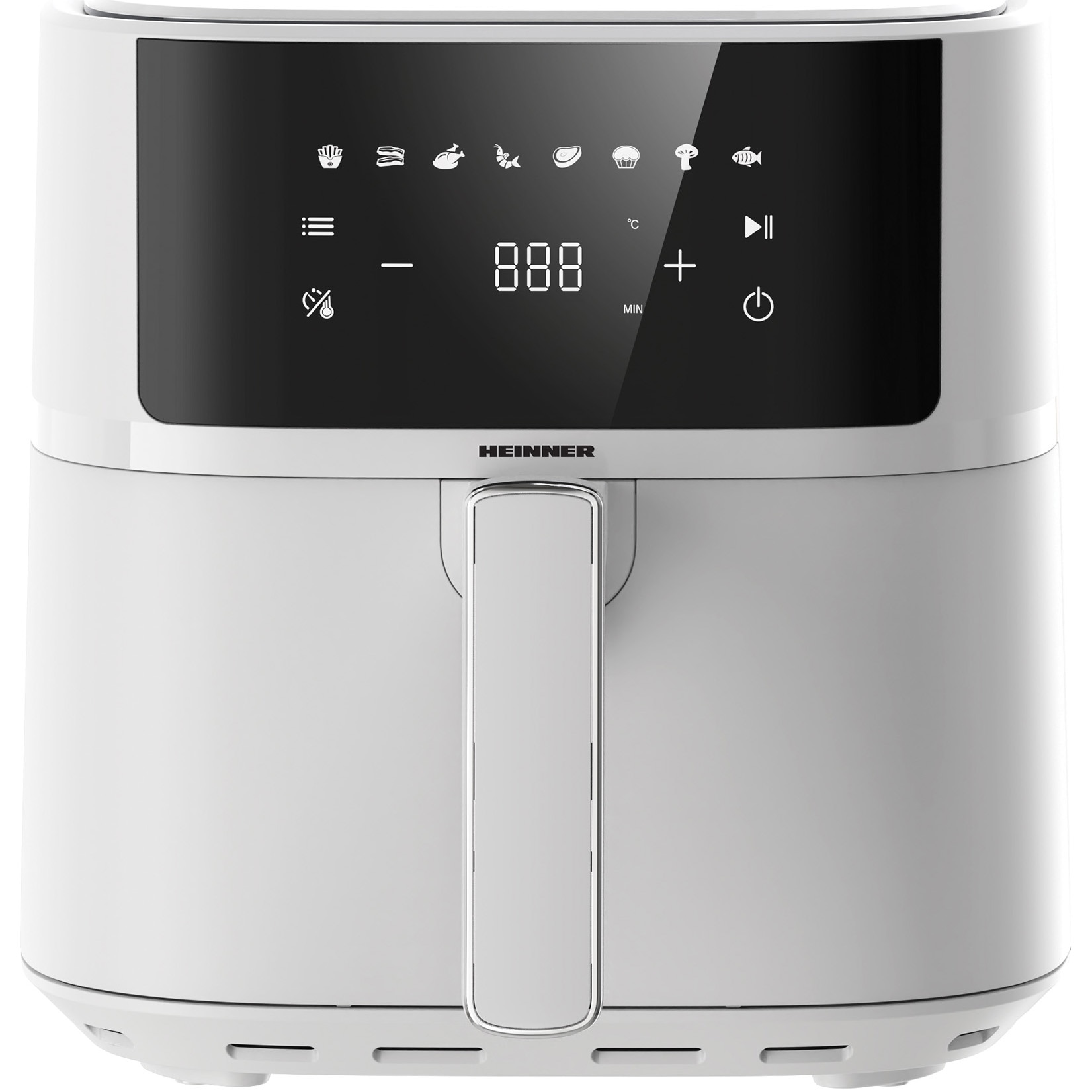 Heinner HAF-B6WH17SQ hot air fryer, 1700w, basket capacity 5.7l, digital display, adjustable thermostat 80-200 degrees, White