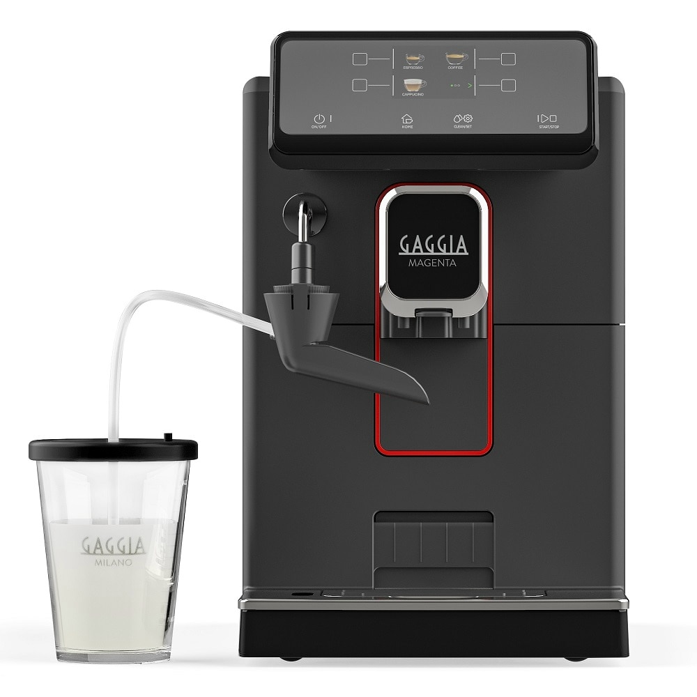 Gaggia Magenta Milk RI8701/01 automatic espresso machine, 1900 W, 1.8 L, 15 bar, ceramic grinder, up to 9 preset drinks, 5 coffee quantity adjustment levels, black