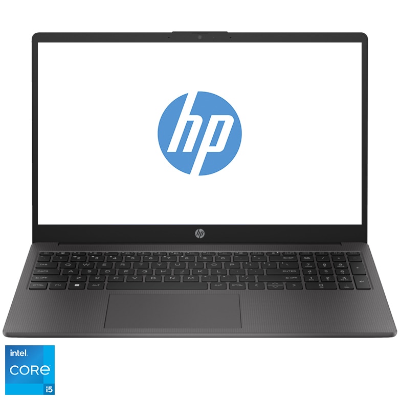 Laptop HP 250 15.6 inch G10 with Intel® Core™ i5-1334U processor up to 4.6GHz, 15.6", Full HD, 8GB DDR4 RAM, 256GB SSD, Intel® Iris® Xᶱ Graphics, Free DOS, Dark ash silver