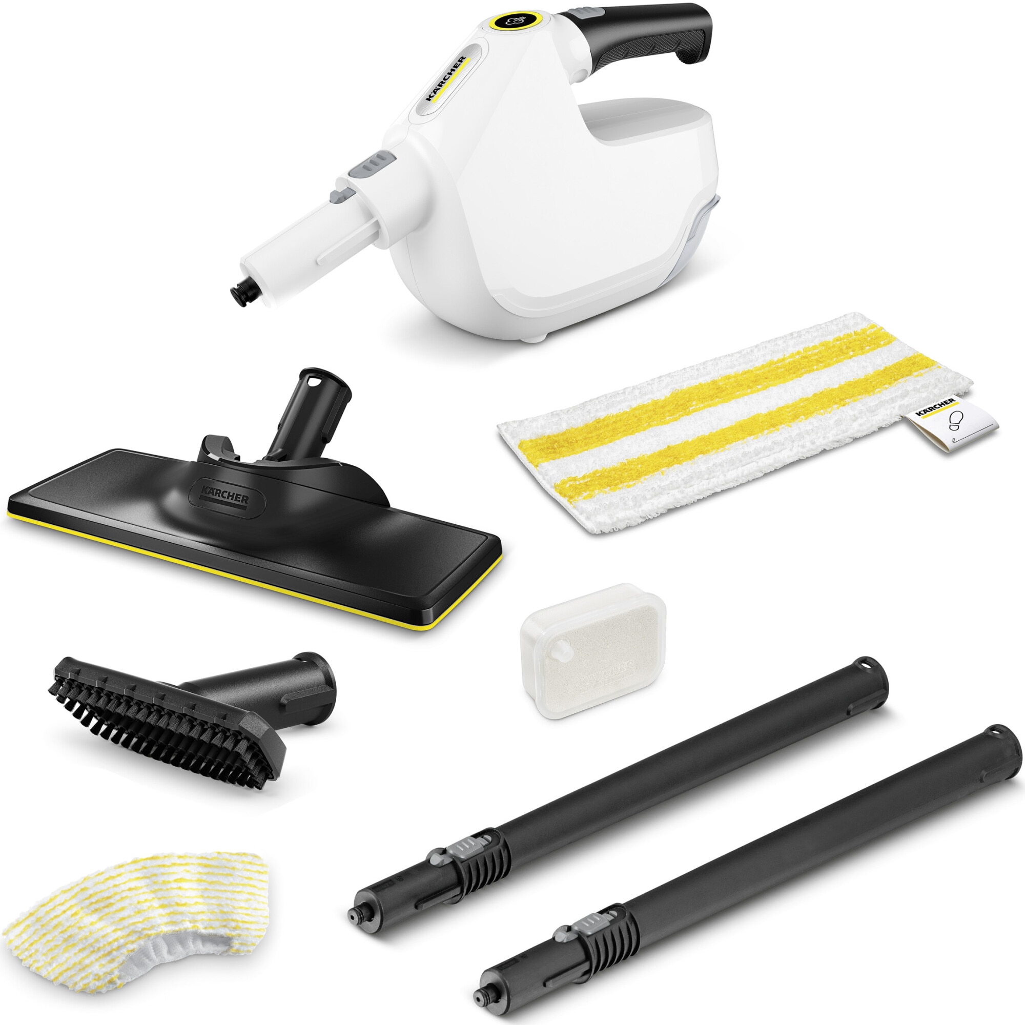 Multifunctional steam cleaner Karcher SC 1 Multi &amp; Up 1.516-410.0, 1300 W, heating time 0.5 min, tank capacity 200 ml, cleaned area per tank approx. 30 m², white