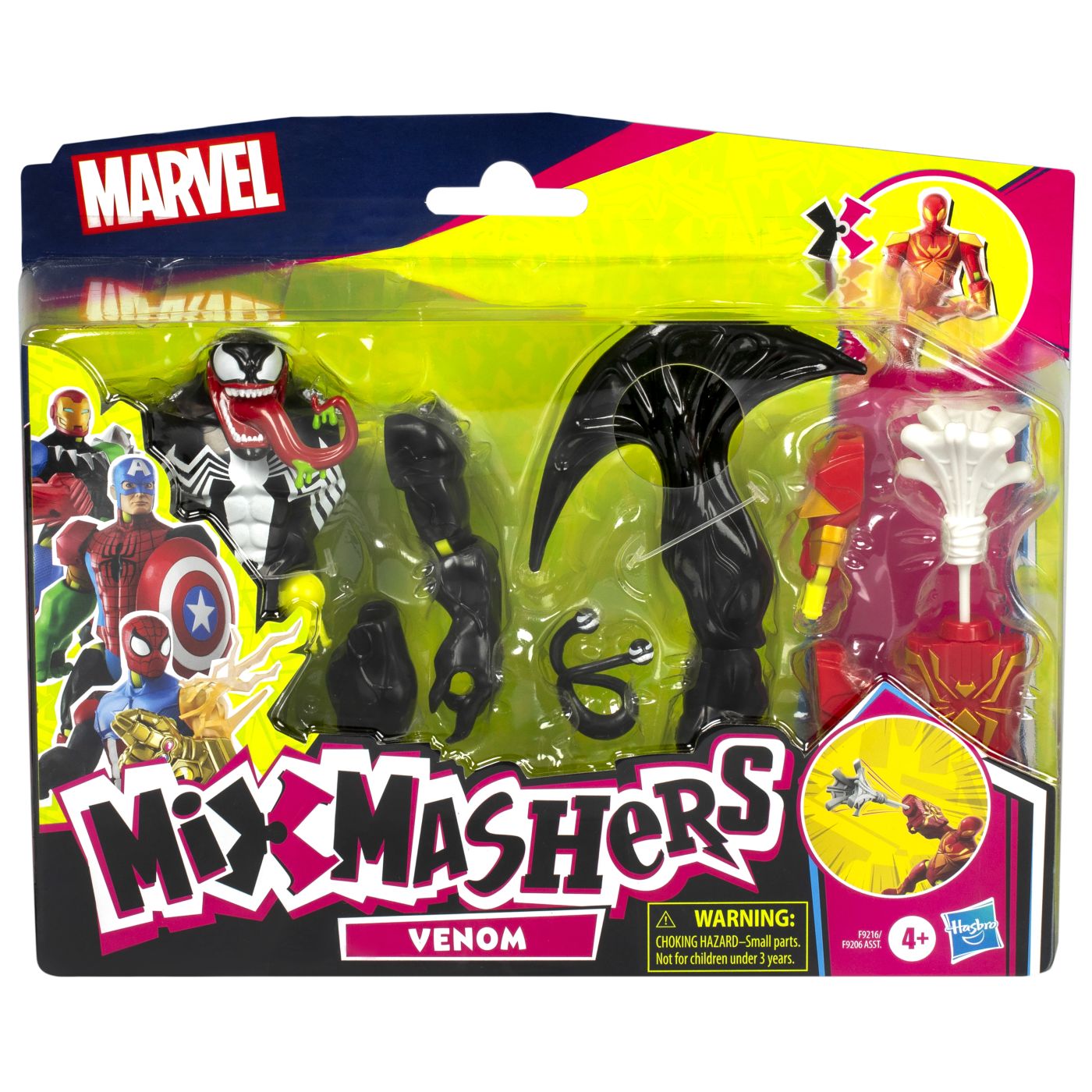 Figurina Marvel Mix Mashers - Venom, cu accesorii, 12 cm