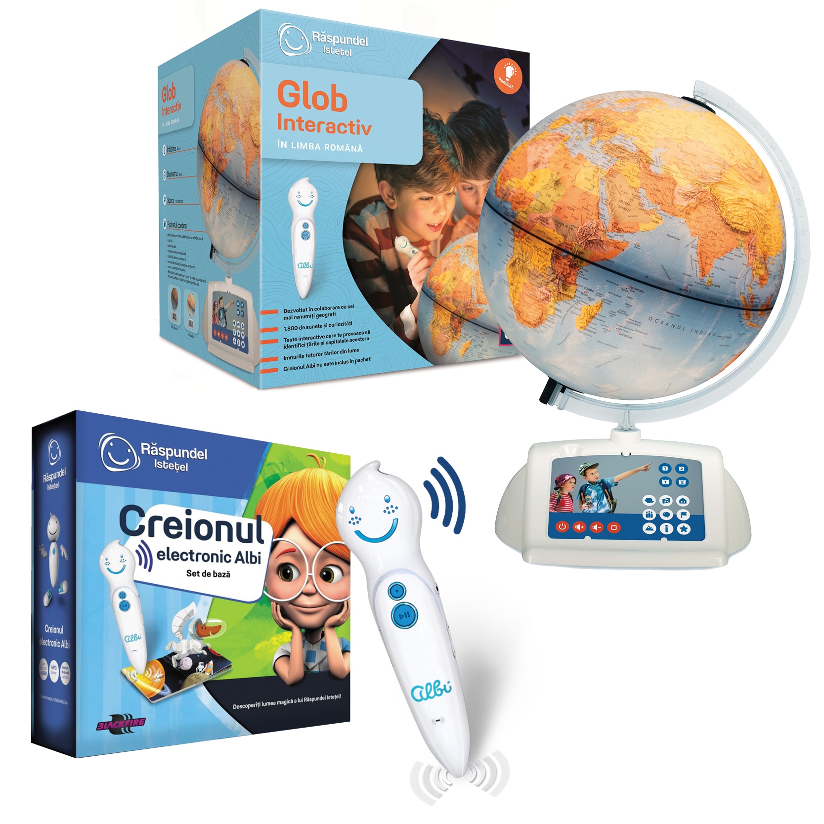 Pachet Raspundel Istetel - Glob interactiv + Creion interactiv Albi 2.0