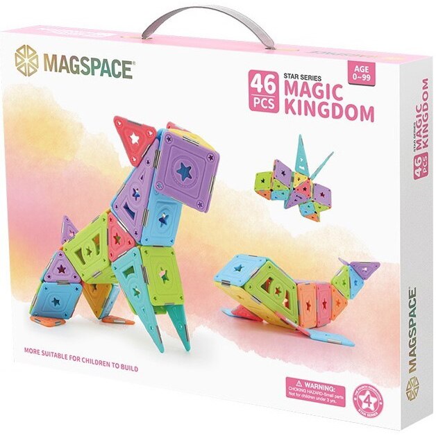 Set de constructie magnetic Magspace - Magic kingdom, 46 piese
