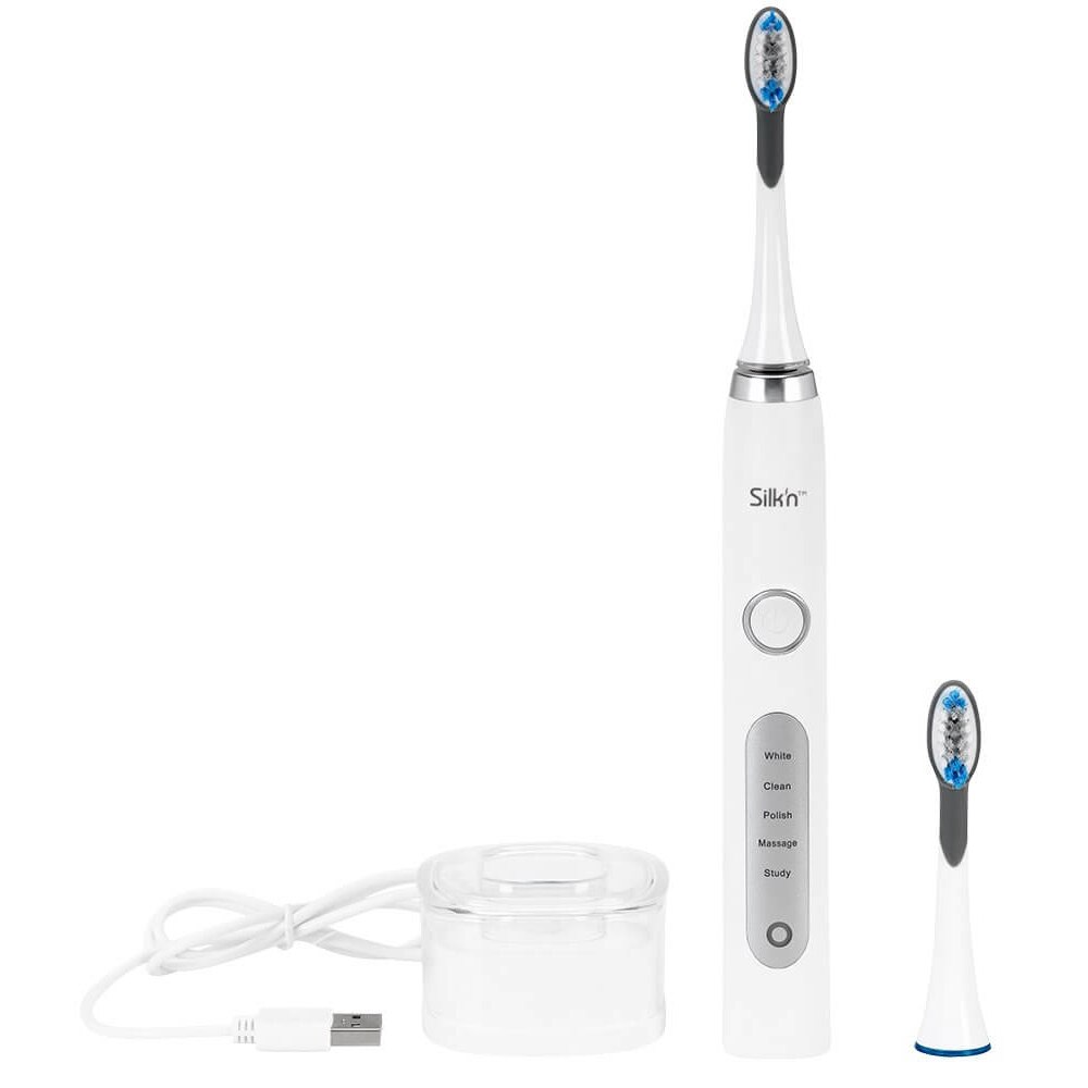 Silk'n Sonic Smile electric toothbrush, 5 functions, 31000 rotations/minute, 2 heads, White