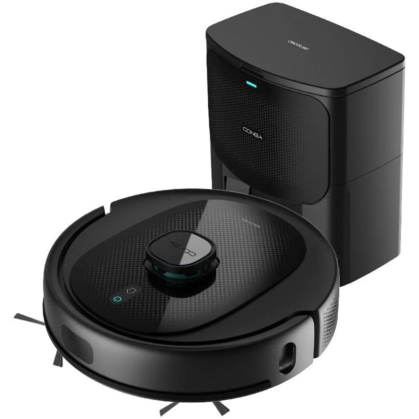 Robot aspirare Cecotec Conga 8290: 7000 Pa, iTech Laser Eye, 280 min, aspirator si mop, negru