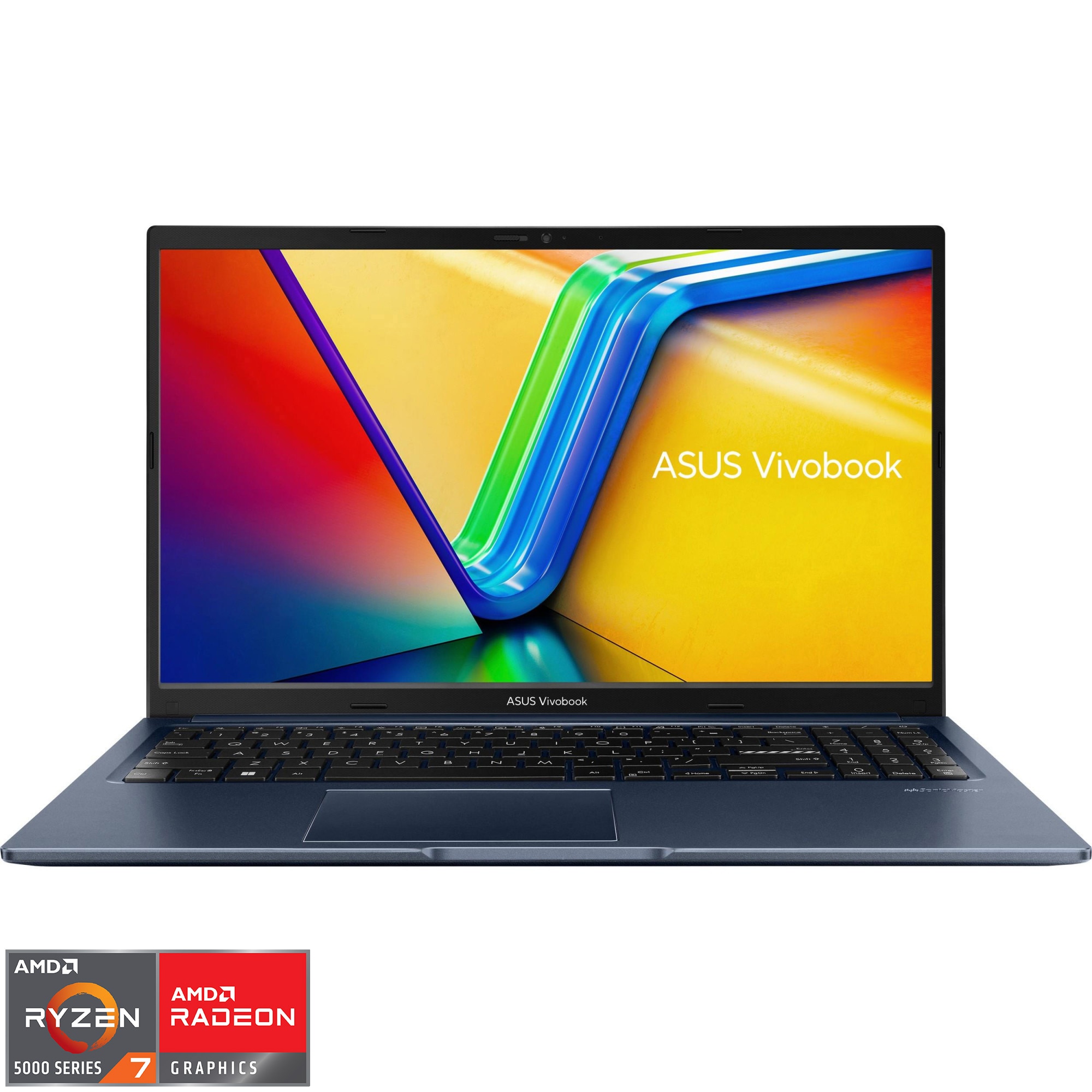 Laptop ASUS Vivobook 15 M1502YA cu procesor AMD Ryzen™ 7 5825U pana la 4.5GHz, 15.6'', Full HD, IPS, 16GB DDR4 RAM, 512GB SSD, AMD Radeon™ Graphics, No OS, Quiet Blue